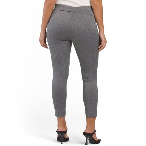 Anne Klein Women's Ankle Pants Size M Black Silver Pull On Slim Fit NWT $89 - Picture 2 of 16